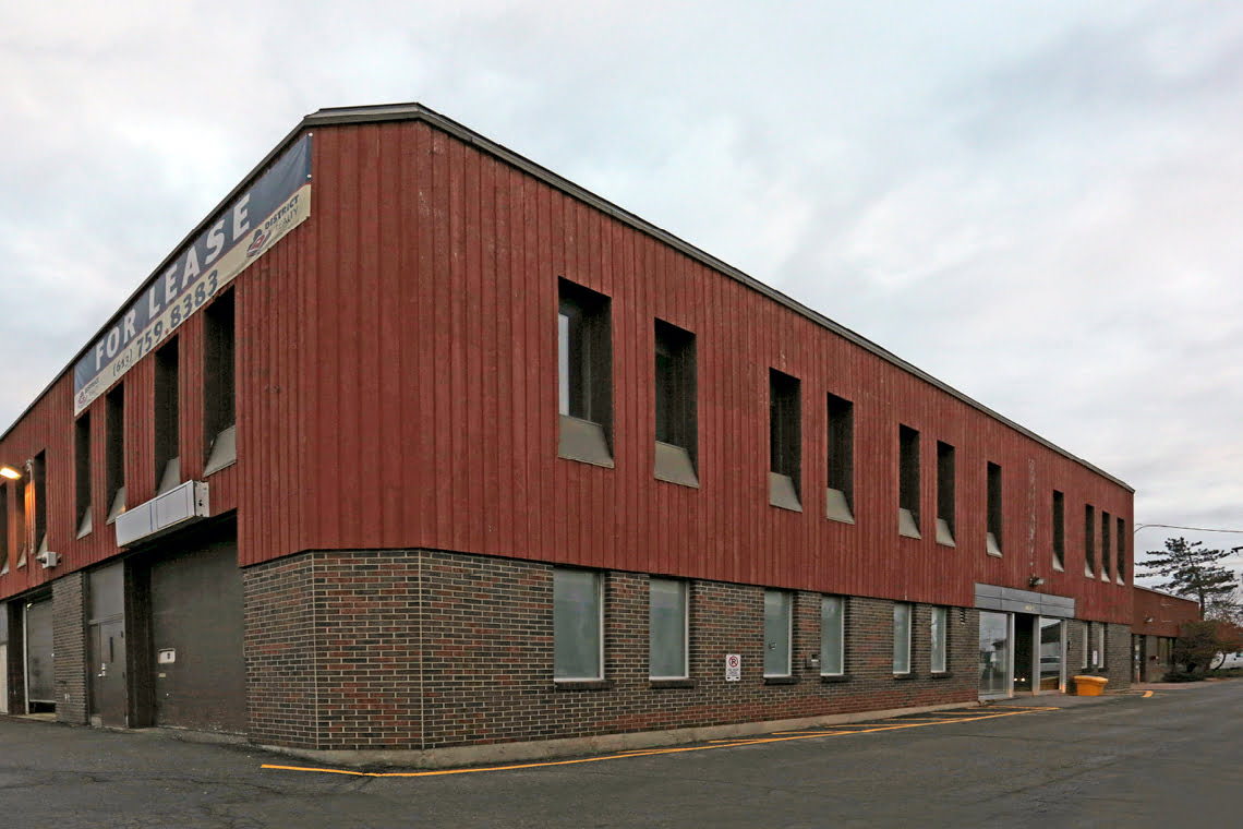 1417 cyrville road exterior showing unit 102 windows