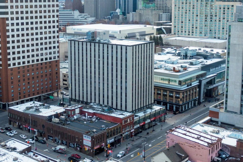 aerial view 1 nicholas street, rideau side