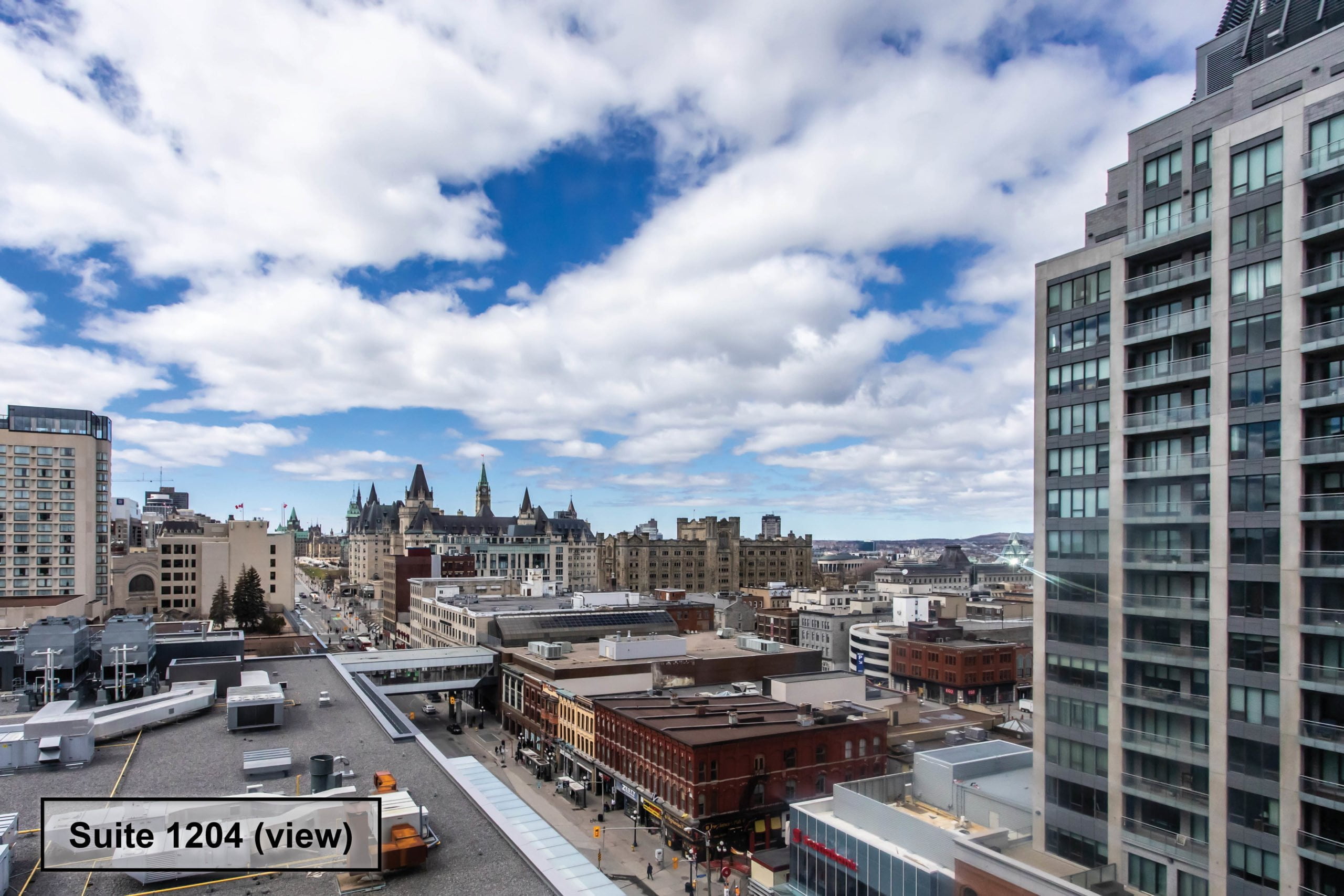 view from 12th floor facing parliament hill 1 nicholas street