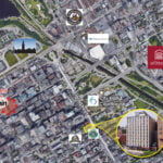 map of downtown ottawa with indicator for 200 elgin street