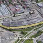 aerial view of access ramp to upper level bays 250 city centre