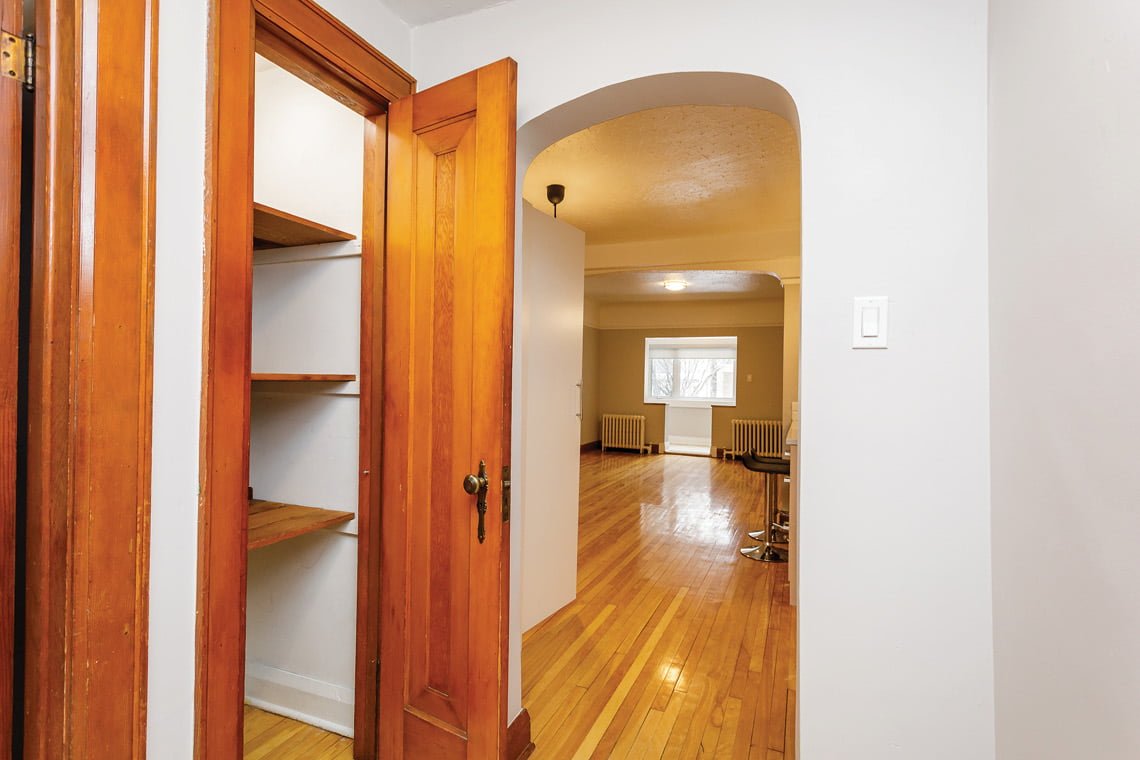 unit 1 hallway closet beautiful wood finishes 45-47 saint andrew street