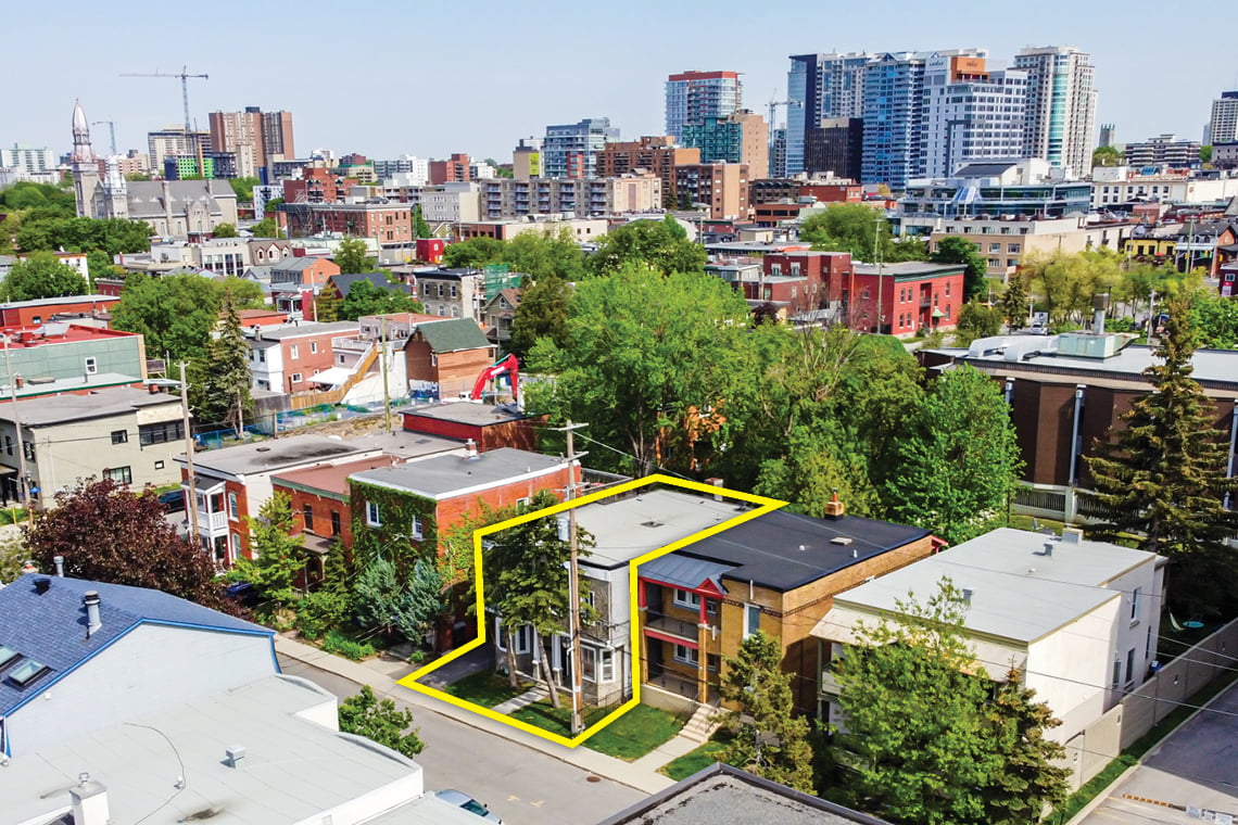 aerial view 52 saint andrew street facing east