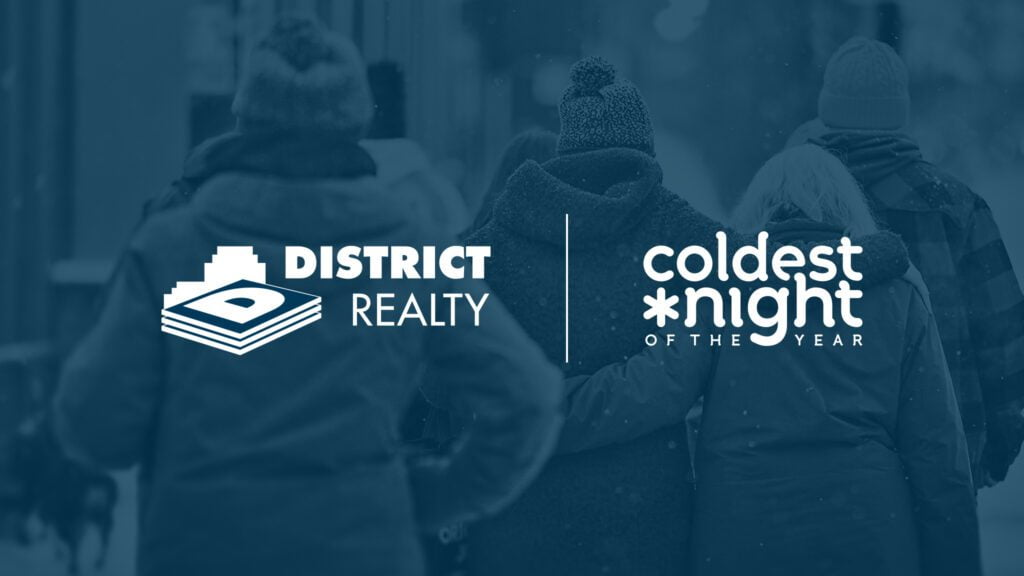 District Realty and Coldest Night of the Year Logos